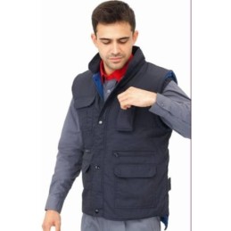 CHALECO MULTIBOLSILLOS FORRO POLAR 1020AM-XXL