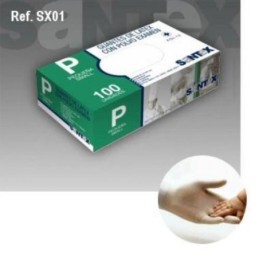 GUANTE LATEX 100 UNIDADES TALLA XP SX01