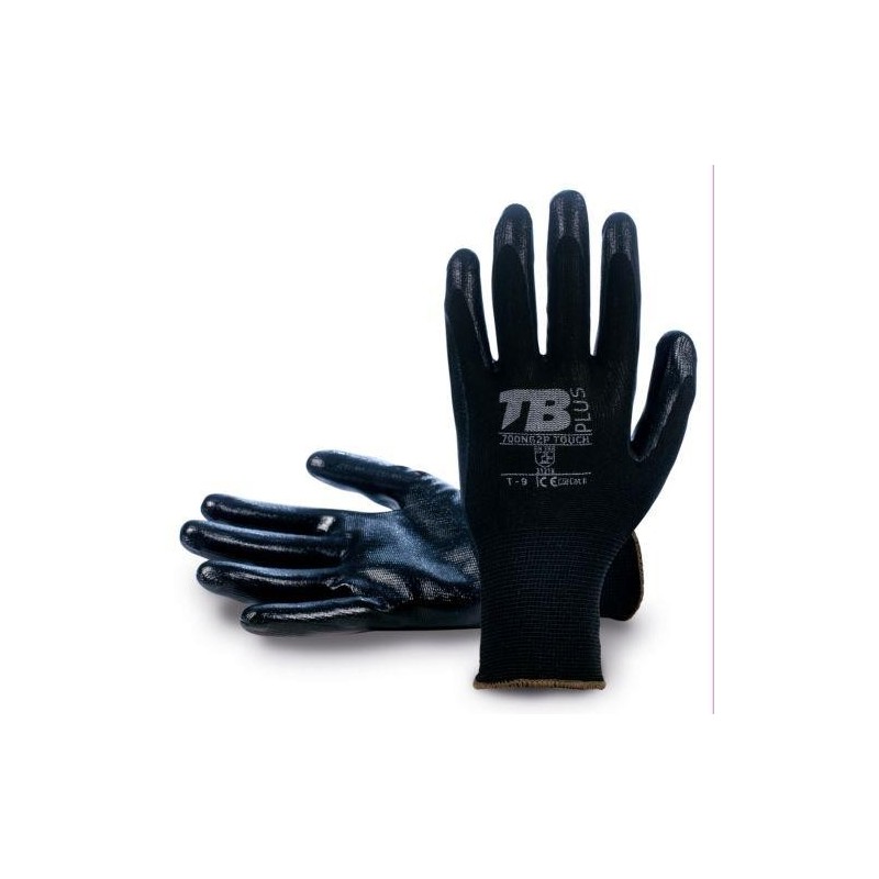 GUANTE POLIESTER S/COSTURAS NEGRO 700NG2P TOUCH-10