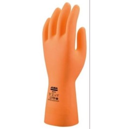 GUANTE SIN SOPORTE LATEX QUIMICO NARANJA T-7