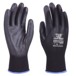 GUANTE PU NEGRO S/COSTURAS ECOCONTACT N A2000 T-10