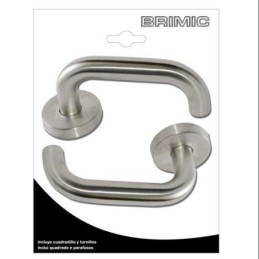 JGO.MANILLA ROSETA TIRADOR "U" INOX (BL.) 17004