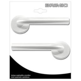 JUEGO ROSETA L CURVA 575 BLANCO INOX (BL.) 17243