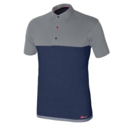POLO STRETCH AZUL/GRIS M/CORTA 8774 T-XL