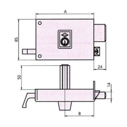 CERRADURA REVERSIBLE 1125AR 10 HE IZDA.