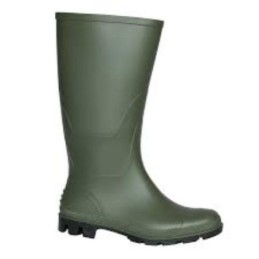 BOTA AGUA CAÑA ALTA PVC VERDE NEGRO  T-37