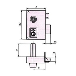 CERRADURA SOBREPONER 156B 60 IZDA. HE RD. CVL