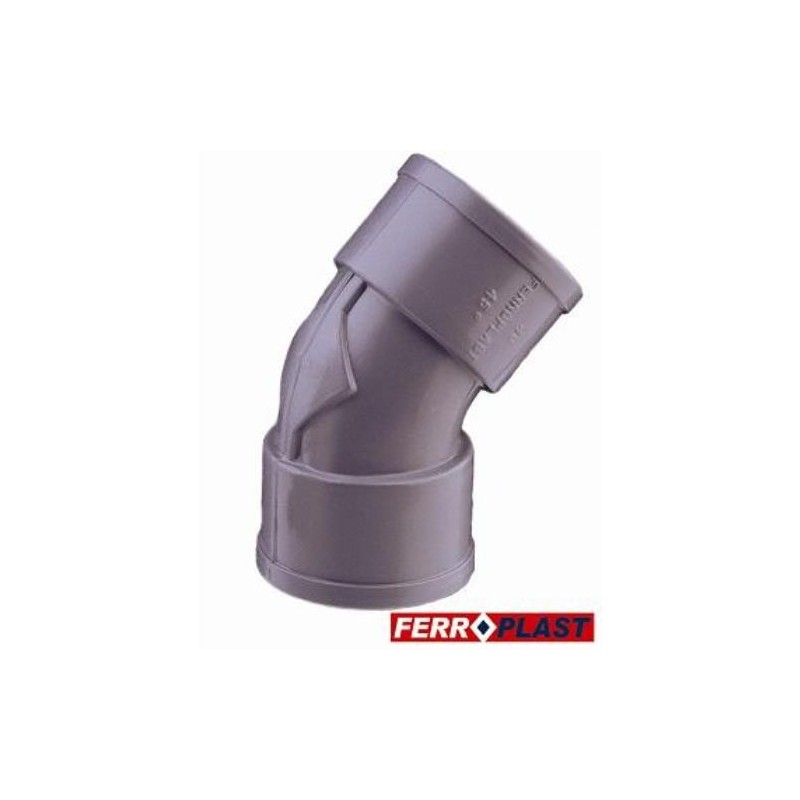 CODO PVC GRIS HM.-HM. 45º 32 MM. 205272