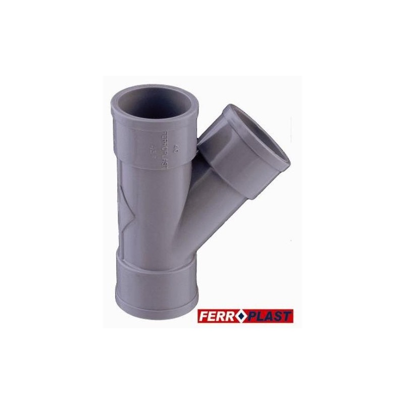 INJERTO PVC GRIS HM.-HM. 45º 32 MM. 205333