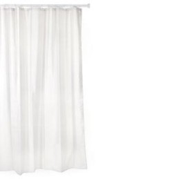CORTINA BAÑO POLIESTER 140X200 BLANCO ANILLAS