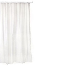 CORTINA BAÑO POLIESTER 220X200 BLANCO ANILLAS