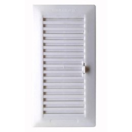REJILLA EMPOTRAR C/PESTAÑA 14X27+MARCO ABS BLANCO