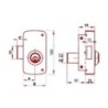 CERRADURA SOBREPONER 5056C/60 HE IZDA. LINCE