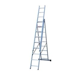 ESCALERA INDUSTRIAL ALUMINIO 3 TRAMOS 9 PELDAÑOS