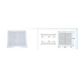 REJILLA EMPOTRAR BLANCA 17X17 R169