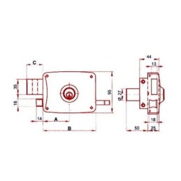 CERRADURA SOBREPONER 5125A/80 HE IZDA. LINCE