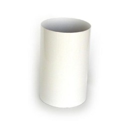 TUBO LISO 20 CM. 125 MM. ALUMINIO BLANCO