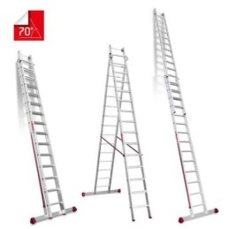 ESCALERA MULTIUSO DE DOS TRAMOS CON 15 PELDAÑOS