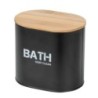 CESTA DE BAÑO CON TAPA GARA NEGRO 24327