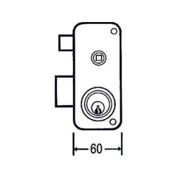 CERRADURA SOBREPONER 2556 BP 60 DCHA. MCM
