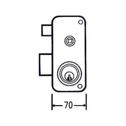 CERRADURA SOBREPONER 2556 BPR 70 IZDA. MCM