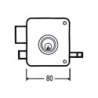 CERRADURA SOBREPONER 2525 PR 80 DCHA. MCM