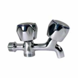 GRIFO LAVADORA DOBLE VOLANTE METAL CR. 1/2 BL