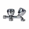 GRIFO LAVADORA DOBLE ROSCA VOLANTE METAL CR.(BL.)