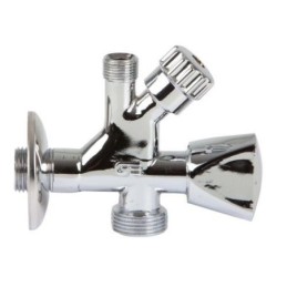VALVULA MIXTA LATON M/DOBLE SALIDA MM 1/2'/3/4'3/8