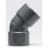 ENLACE CODO 45º HEMBRA PVC EVACUACION 40 MM