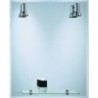 ESPEJO BATHSTAGE BISEL MURAL 60X75 C/FOCOS+ESTANTE