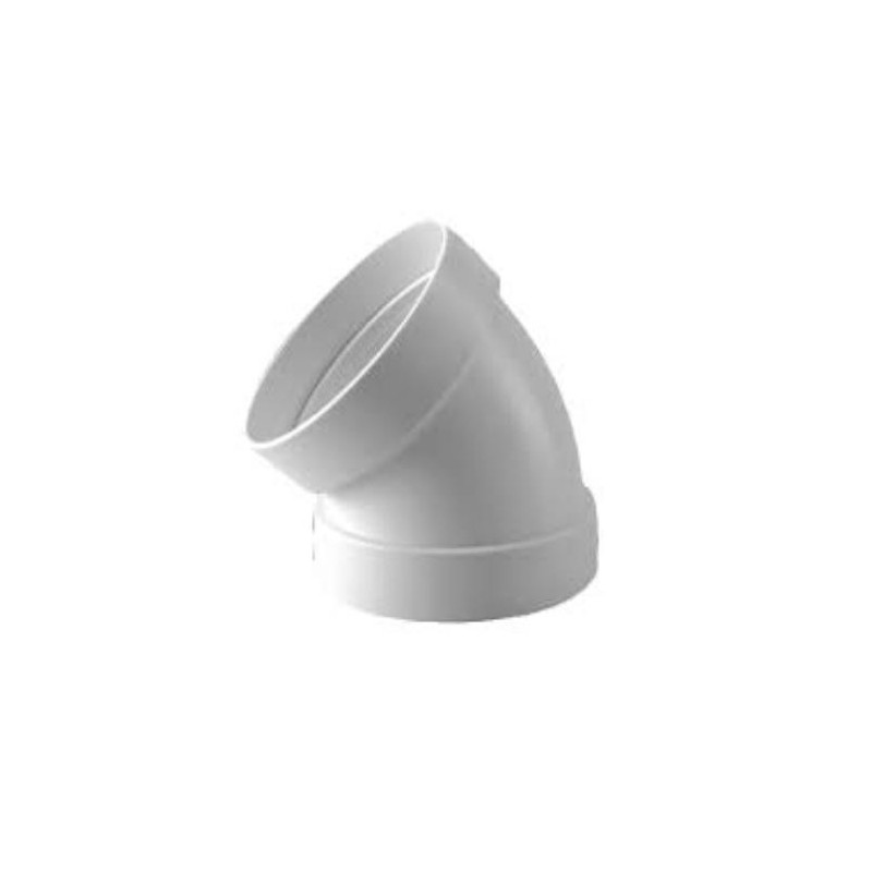 CODO ESTANCO ALUMINIO 45º Ø110MM. BLANCO CEMH45110