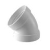 CODO ESTANCO ALUMINIO 45º Ø110MM. BLANCO CEMH45110