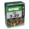 TORNILLO SPAX C/PL POZI BRICO. 3.0X20 C/100 UDS