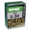 TORNILLO SPAX C/PL POZI BRICO. 3.0X30 C/100 UDS