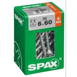 TORNILLO SPAX C/PL TORX WIROX 6.0X60 C/50 UDS