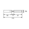 DOBLE CUADRADILLO 9/9 MM ANTIPANICO DM9912CUA