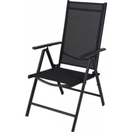SILLON RESPALDO ALTO PLEGABLE ACERO TEXTILENE