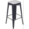 TABURETE BAR METAL 30X77CM. NEGRO