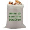 SACO RAFIA 60X100 BLANCO BLISTER 10 UNID. 700121