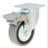 RUEDA CON SOPORTE PLACA ARO GOMA 50 C/FRENO 79326
