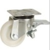 RUEDA CON SOPORTE ARO NYLON 160MM PLACA FRENO