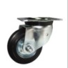 RUEDA C/SOPORTE ARO GOMA/CHAPA 160MM PLACA 75493