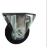 RUEDA C/SOPORTE ARO GOMA/CHAPA 160MM FIJA 75505