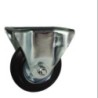 RUEDA C/SOPORTE ARO GOMA/CHAPA 200MM FIJA 75506