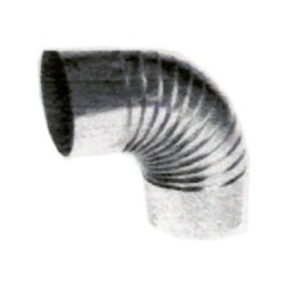 CODO RIZADO GALVANIZADO 100 MM.