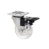 RUEDA GIRATORIA CON PLACA Y FRENO 75MM