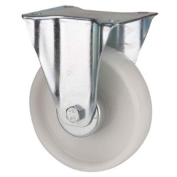 RUEDA FIJA DE POLIAMIX BLANCO 200MM