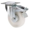 RUEDA GIRATORIA FRENO POLIAMIX BLANCO 160MM