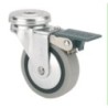 RUEDA GIRATORIA B GOMA D50 CON FRENO 1-0551